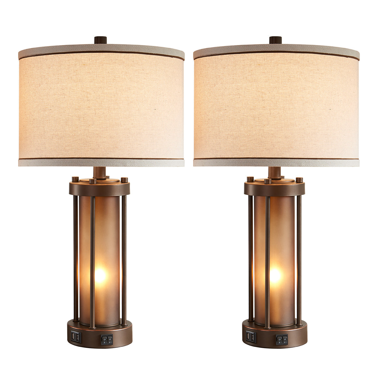 25" Table Lamp Set