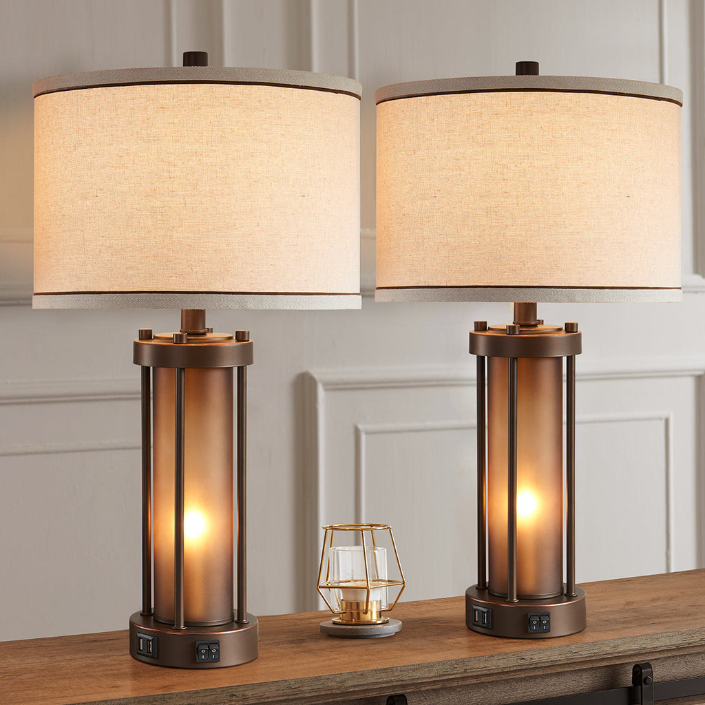 25" Table Lamp Set