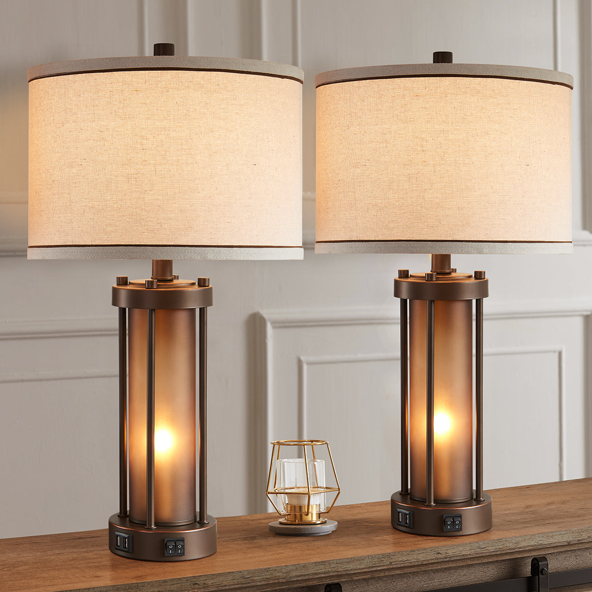 25" Table Lamp Set